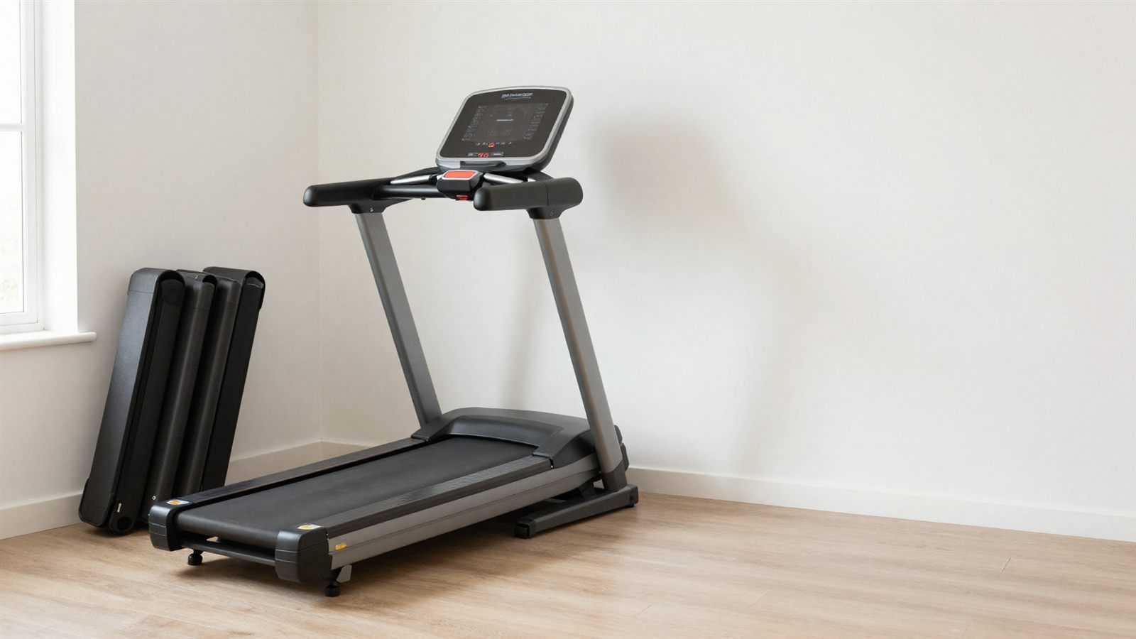 Klappbares Laufband platzsparend verstaut